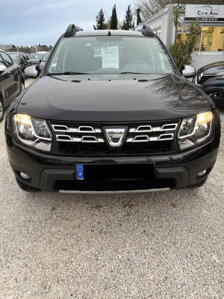 Disponible immédiatement chez CPM Auto à Avignon, ce Voiture d’occasion DACIA DUSTER I Ph2 1.5 DCI 110 Prestige 4X2 BV6 5p. A CARPENTRAS